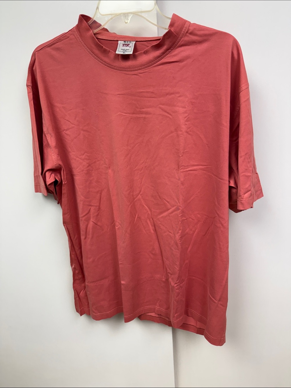 Men's Relaxed Crewneck Polo Tee - Dusty Coral